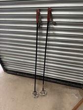 Vintage Nordic Ski Poles 140cm Bamboo pole Leather Grips And Straps