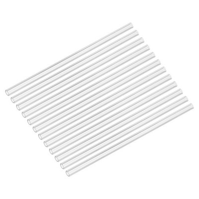 12Pcs 8 Inch Glass Tube Borosilicate Glass Blowing Tubes Transparent