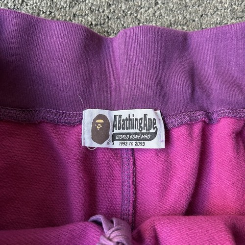 BAPE A Bathing Ape Men's Purple Camo Shark Sweat Shorts Size S Missing Size Tag* - Picture 5 of 14