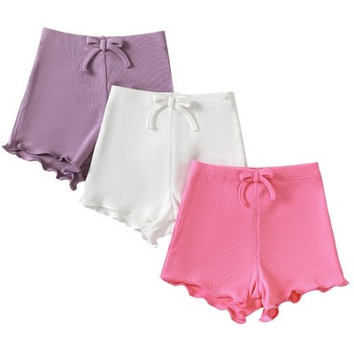 Baby Girl White Shorts Girl Shorts Ribbed 3 Pack Baby Girls Solid Soft Elasti...