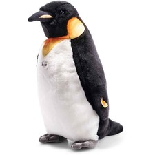Steiff 075902 Palle K&ouml;nigspinguin, Pl&uuml;sch, 52 cm, schwarz