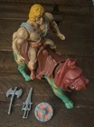 MOTU Vintage 1981 He-Man w/ Battle Cat Taiwan Soft Head Complete Rare