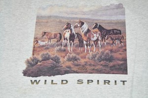 Vintage Horses Shirt Air Waves Wild Spirit Arts Uniq' Cookeville Tennessee XL