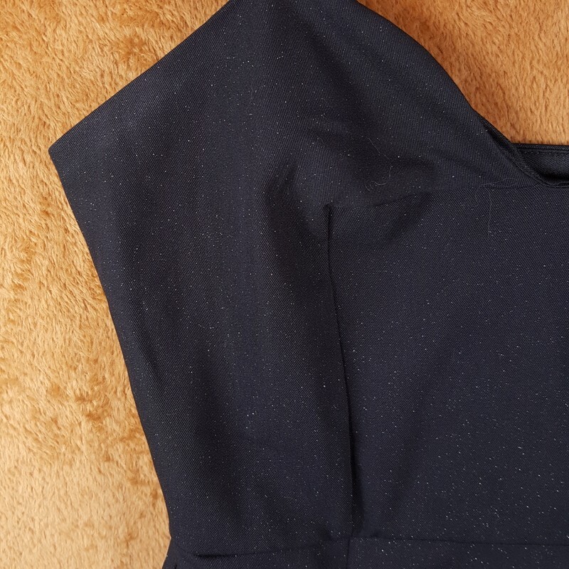 NSR Dress Womens Medium Black Mini Sheath Bodycon Sparkle Stretch Adjustable