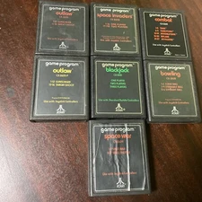 ATARI 2600 GAME lot PROGRAM 7 cartridge outlaw space invaders combat blackjack
