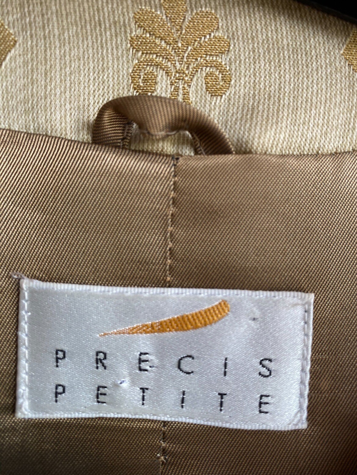 Precise Petite Gold Jacket Size 16 eBay