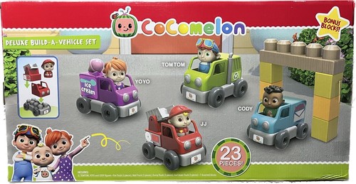 CoComelon Deluxe Build A Vehicle Set JJ TomTom YoYo Cody +4 Trucks PreSchool NEW - Picture 2 of 2