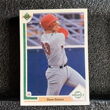 Dave Staton 1991 Upper Deck Baseball Card #66 Rookie San Diego Padres. rookie card picture