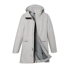 Viev Gore-Tex Dante Long Coat Parka Silver Gray Large Jacket GTX 3L Proshell