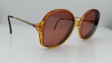 Vintage Viennaline 1328 30 Amber Gold Oval Austria Sunglasses FRAMES ONLY