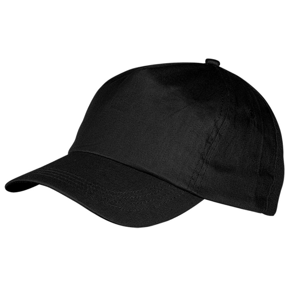 Baseball Cap with Adjustable Closure - Plain 100% Cotton 5 Panel