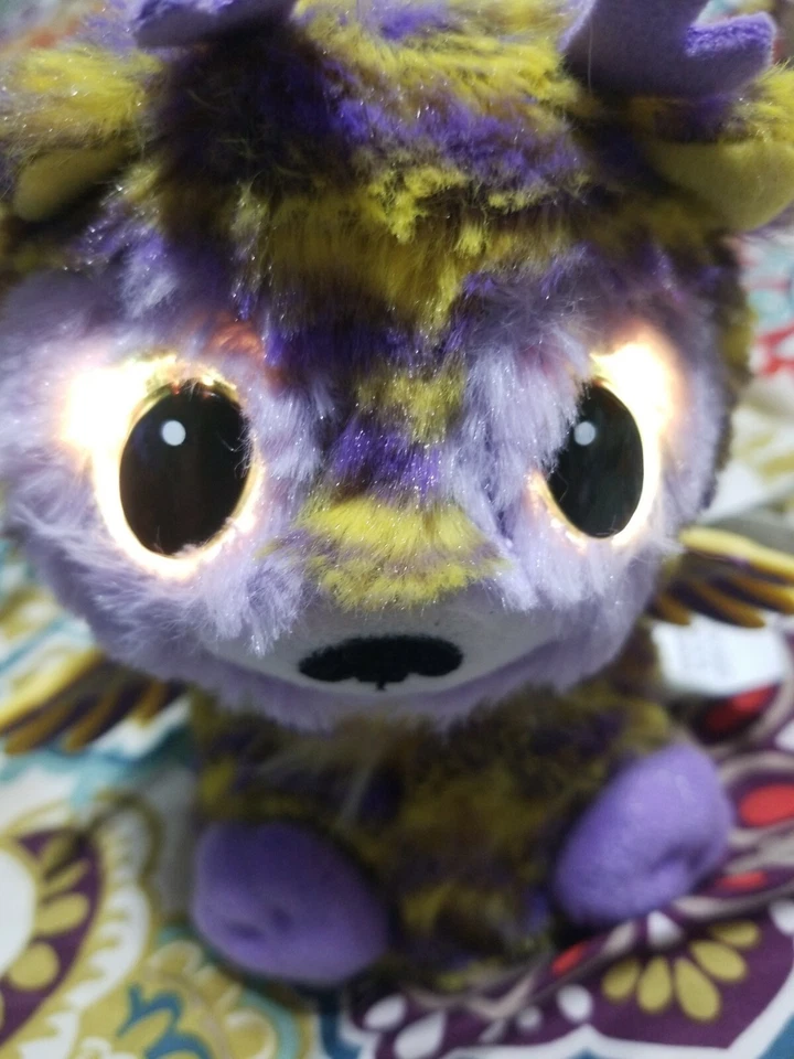 HATCHIMALS SURPRISE: PURPLE & NEON YELLOW DEERIOLE Electronic Toy TESTED, WORKS - Image 4 of 4