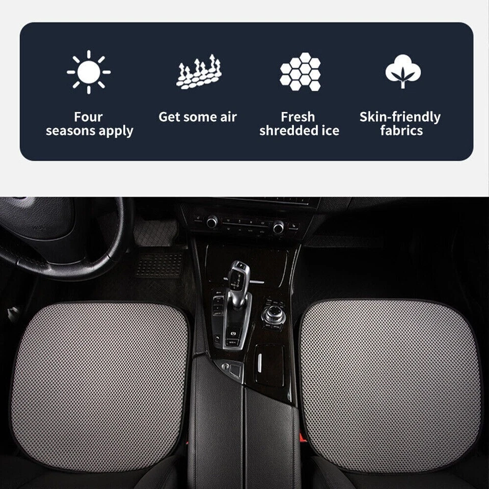 for Aston Martin Car Seat Pad Ventilated Ice Silk Breathable Mat Cushion Cover Foto 3 de 4