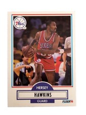 Excellent: Vintage 1990-91 FLEER Hersey Hawkins Philadelphia 76ers Trading Card