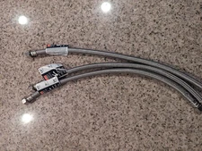 LOT OF 3 FLUIDMASTER 20" FAUCET CONNECTION HOSE, 3/8" COMPRESSION X 1/2" F.I. P.
