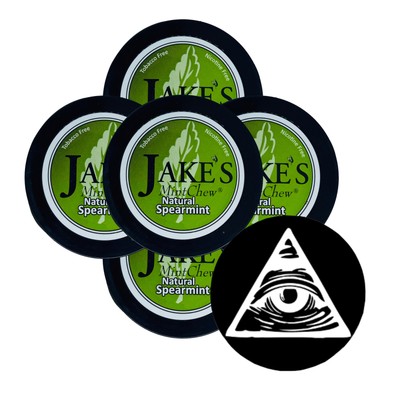 Jake's Mint Herbal Chew Spearmint 5 Cans & DC Crafts Can Cover