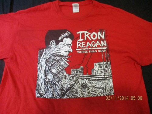 vintage iron reagan worse than death XL cannabis corpse bat voltare