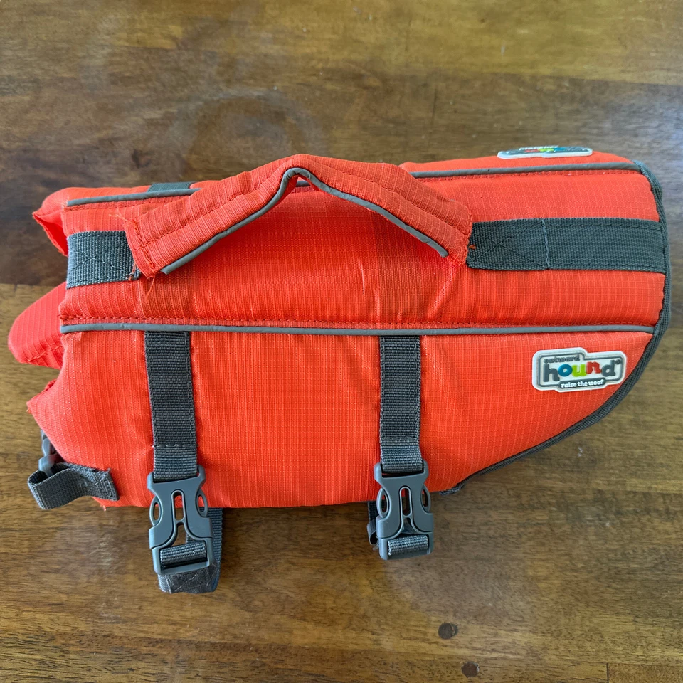 Outward Hound Granby Splash Dog Life Jacket Float safety orange small 15-30 lbs - Image 2 of 4