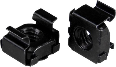 StarTech.com M6 Cage Nuts - 50 Pack, Black - M6 Mounting Cage Nuts for Server Ra