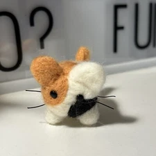 Felted wool Calico Sanhua Cat - Cute handmade needle felted animal, unique gift