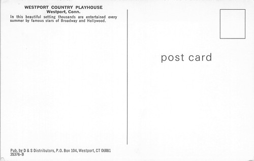 Westport County Playhouse Theater Connecticut Broadway Hollywood 1970s Postcard - Picture 2 of 2