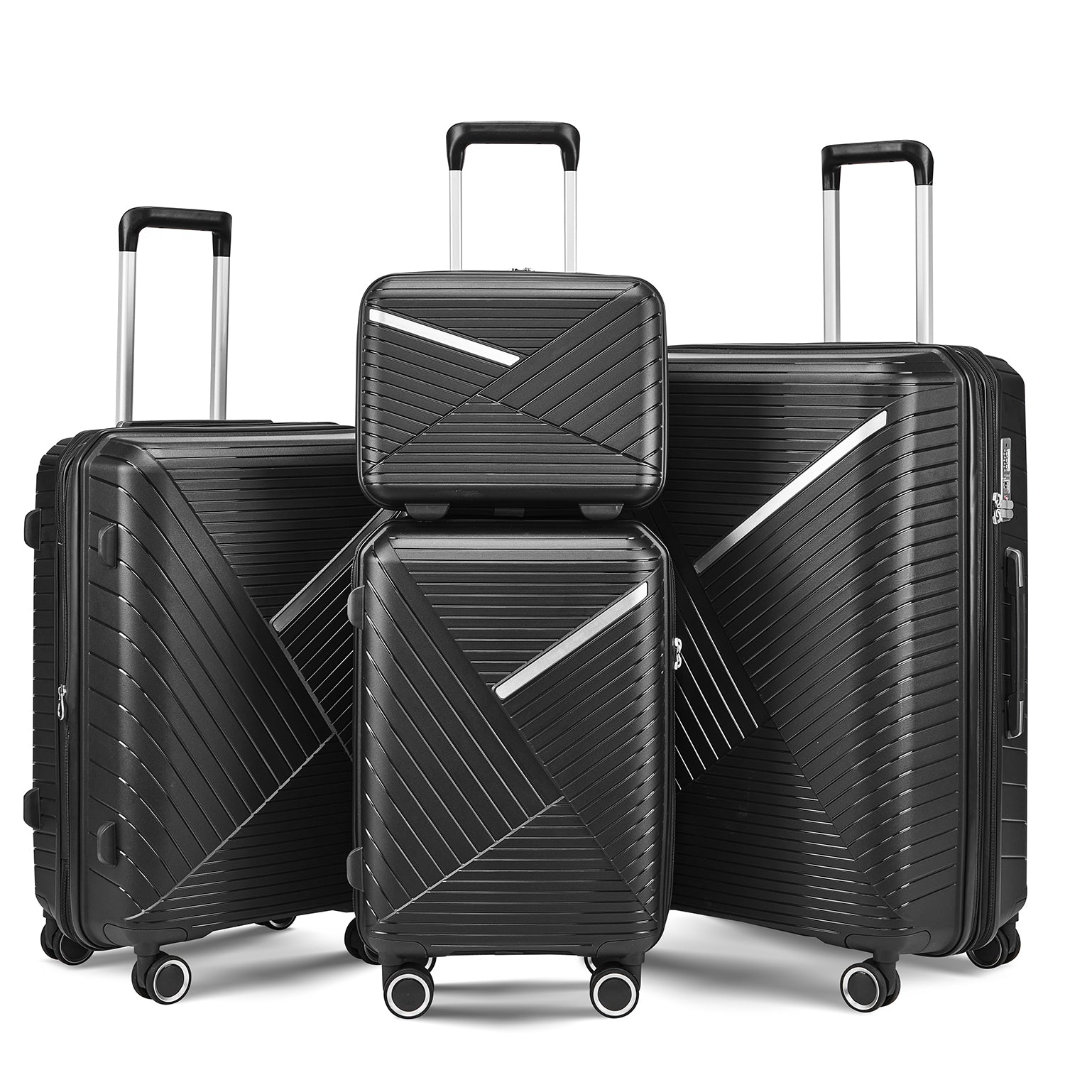 Luggage Sets 4 Piece(14/20/24/28), Expandable Lightweight Suitcase with 4 Double