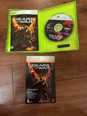 Gears of War 1 (Xbox 360, 2006) CID w/ unused code + Manual | tested & working