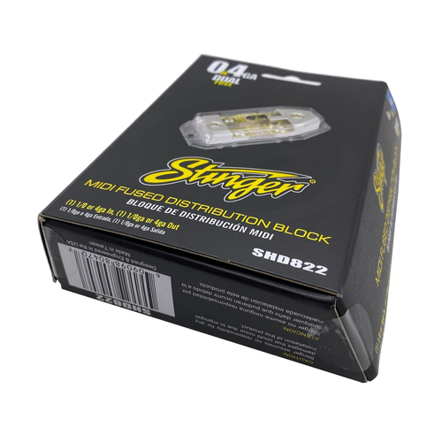 Stinger SHD822 MIDI Distribution Block Double Fused Multi Gauge 1-Input/1-Output - Picture 7 of 9