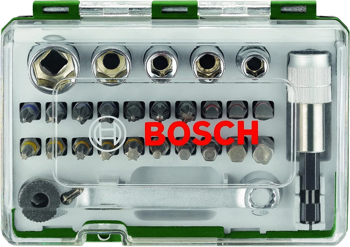 Bosch 1 4 Hex Sockets Mini Ratchet Screwdriver Bit Set