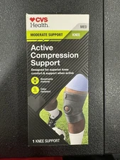 CVS HEALTH KNEE ACTIVE COMPRESSION SUPPORT MED