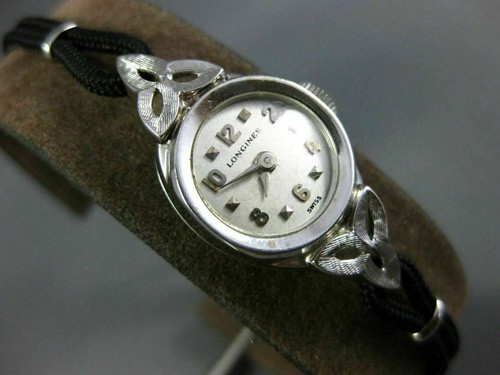 ANTIQUE ART DECO LONGINES 14KT WHITE GOLD 3D CLASSIC ROUND SWISS WATCH #19551 - Picture 4 of 6