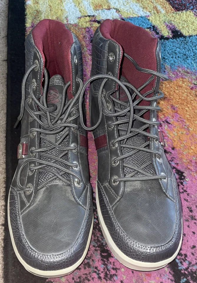 Coogi Australia CMS433 Zapatos Hombre Talla 12 UK 11 Zapatillas Altas Carbón Foto 2 de 4