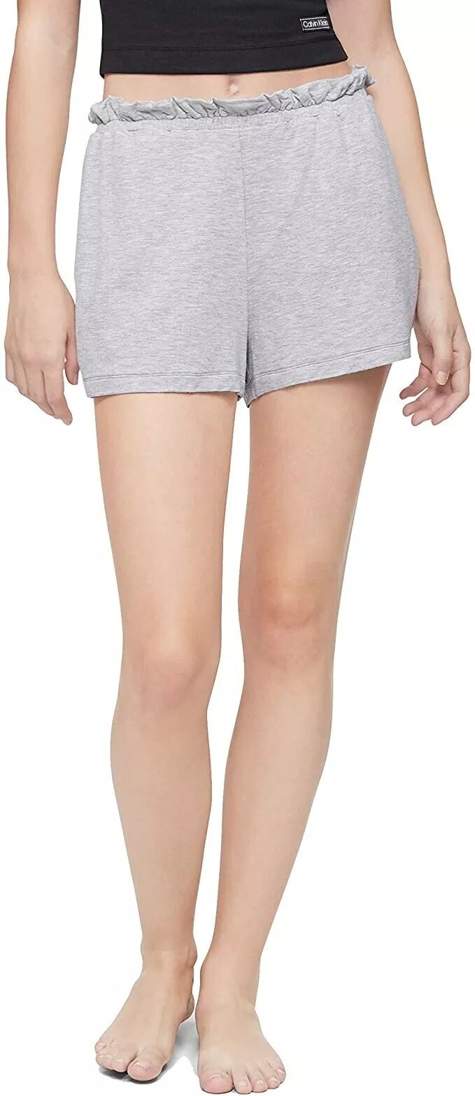 Calvin Klein Women's Pure Lounge Sleep Shorts Pajamas - Gray, XL #7394