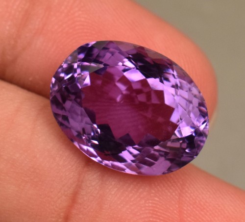 Natural Purple Color Amethyst Gemstone Oval Cut 11.65 Ct Certified Gemstone - Picture 3 of 5