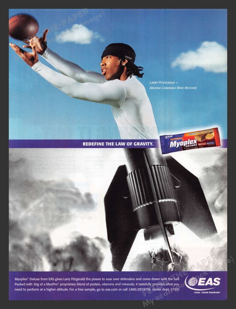 2000 Print Advertisement EAS Myoplex Larry Fitzgerald Wide 2000 Print Advertisement EAS Myoplex Larry Fitzgerald Wide