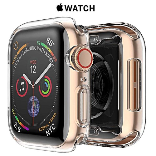 COVER per Apple Watch series 6 / SE CUSTODIA BUMPER SILICONE CLEAR TPU 44 40  mm | eBay