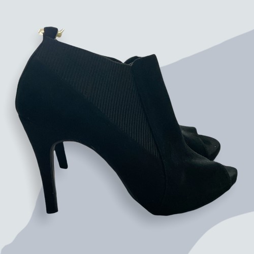 NEW Women's Simply Vera Wang Livy Peep-Toe High Heels Shoes Black ankle  size 7.5 | eBay