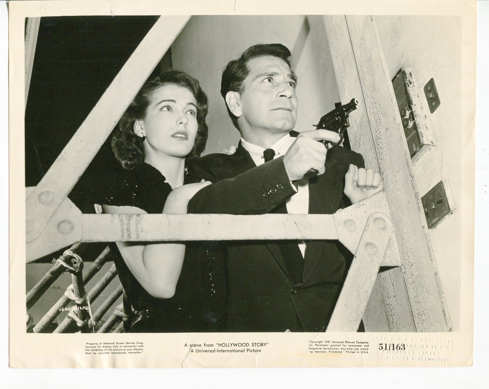 Hollywood Story-Richard Conte-Julie Adams-8x10-B&W-Promotional-Still