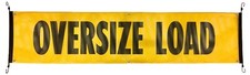 Oversize Load Sign 18" x 84 w/ Bungees  6 Grommets - Vinyl Mesh- Made in USA