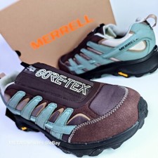 Merrell GTX US 11.5 Men's Brown/Beige/Green Hiking Moab Speed Zip Gore-Tex New