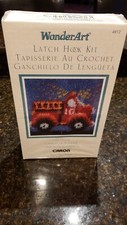Wonder Art Latch Hook Kit #4812 Fire Truck 12" x12" Caron Made in USA Sealed