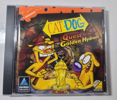 Cat Dog Quest for the Golden Hydrant PC 1999 NICKELODEON Win 95 Hasbro CatDog
