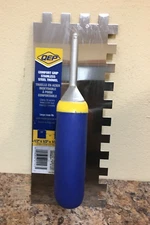 QEP 49919-12 3.5 in. H X 4.5 in. W X 11 in. L Steel Square Notch Trowel 1 pk