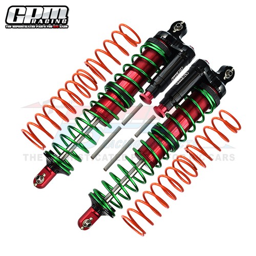 GPM Al Front/Rear L-Shape Piggy Back Adjustable Spring Dampers For TRAXXAS 1/5 - Picture 5 of 12