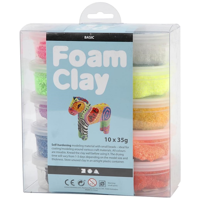Creotime Foam Clay Basic Colour Set (10pc)
