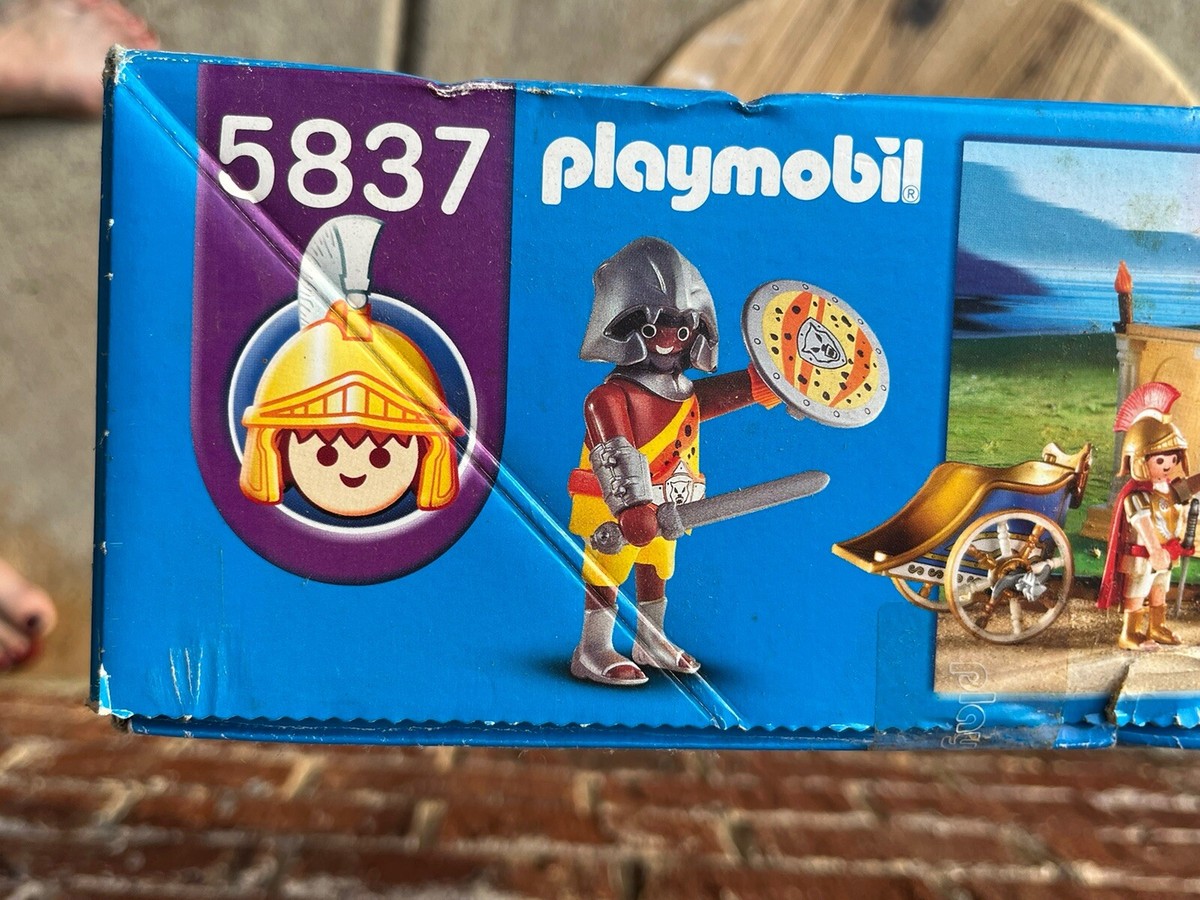 PLAYMOBIL 5837 ROMAN ARENA GLADIATORS CHARIOT HORSES EMPEROR 2007