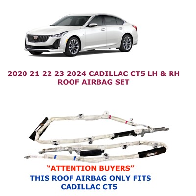 2020 2021 2022 2023 2024 Cadillac CT5 LH & RH roof airbag (SET)