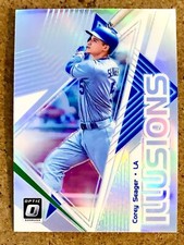 2019 Panini Donruss Optic Baseball Illusions Silver Prizm Corey Seager OI-12