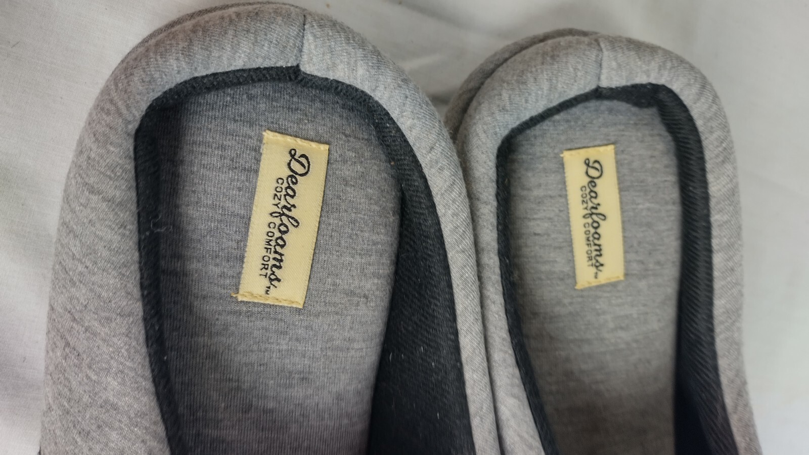 SAOLA Dearfoams Ciabatte Uomo Nero Rilegato Scuff Taglia XL 13 14 Night Wear Suola Cuscino