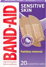 Brand Adhesive Bandages for Sensitive Skin, Hypoallergenic First Aid Bandages wi